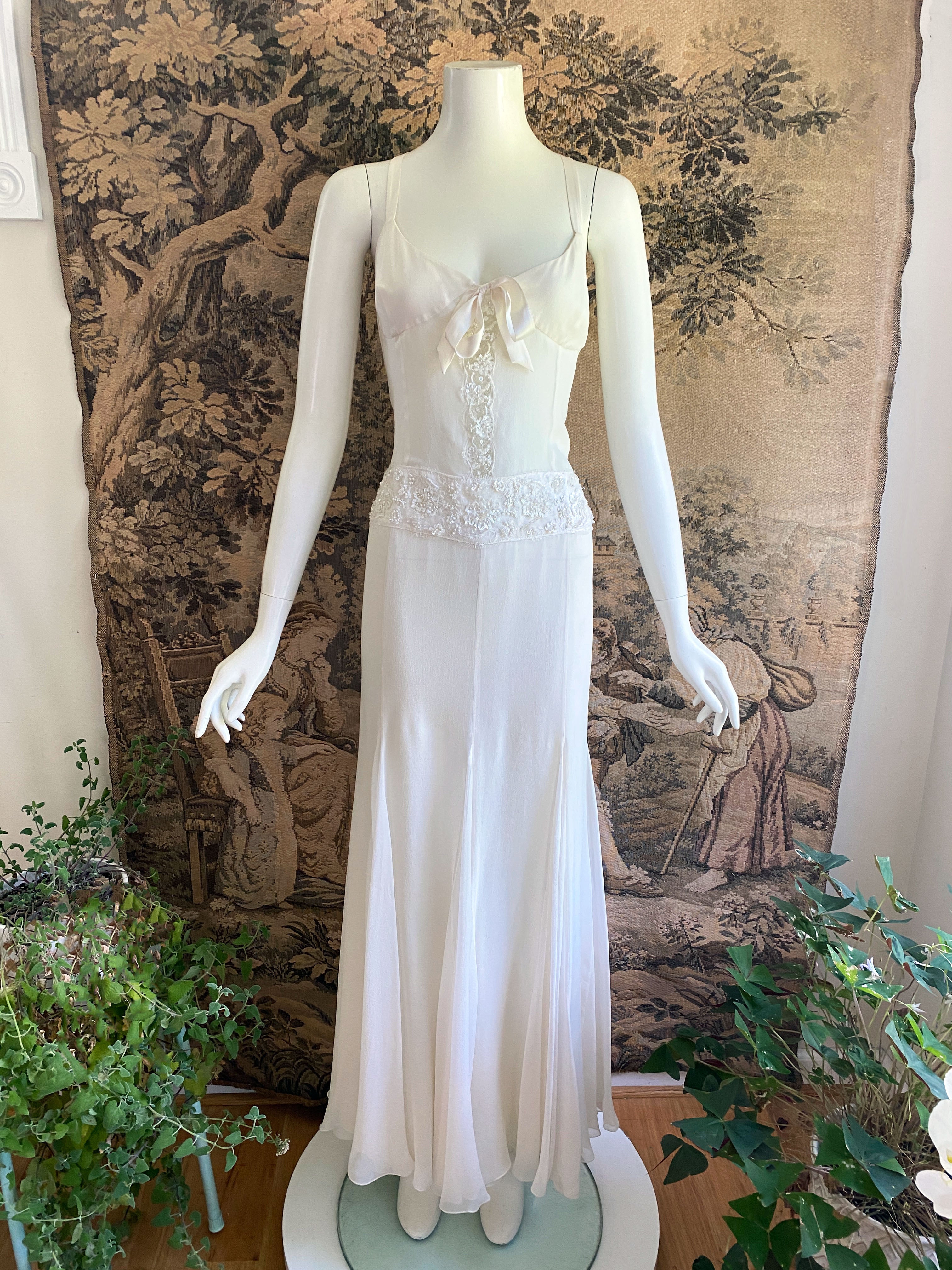 Valentino Roma 1990s Silk & Lace Gown – Sweet Disorder Vintage