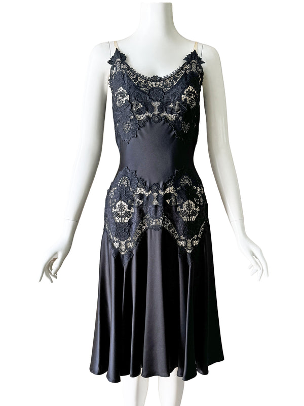 Alexander McQueen 2005 Silk & Lace Illusion Dress