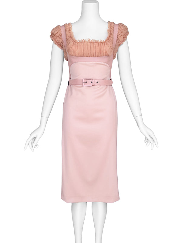 Alexander McQueen Fall 2002 'Supercalifragilistic' Pink Harness Dress