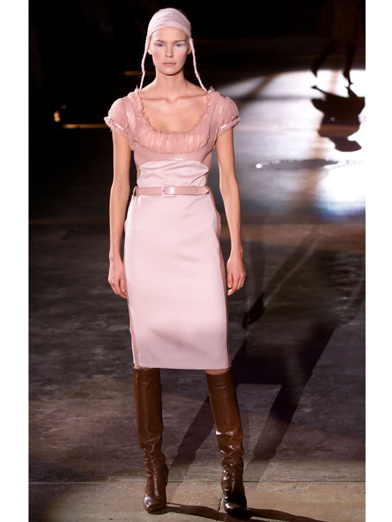 Alexander McQueen Fall 2002 'Supercalifragilistic' Pink Harness Dress