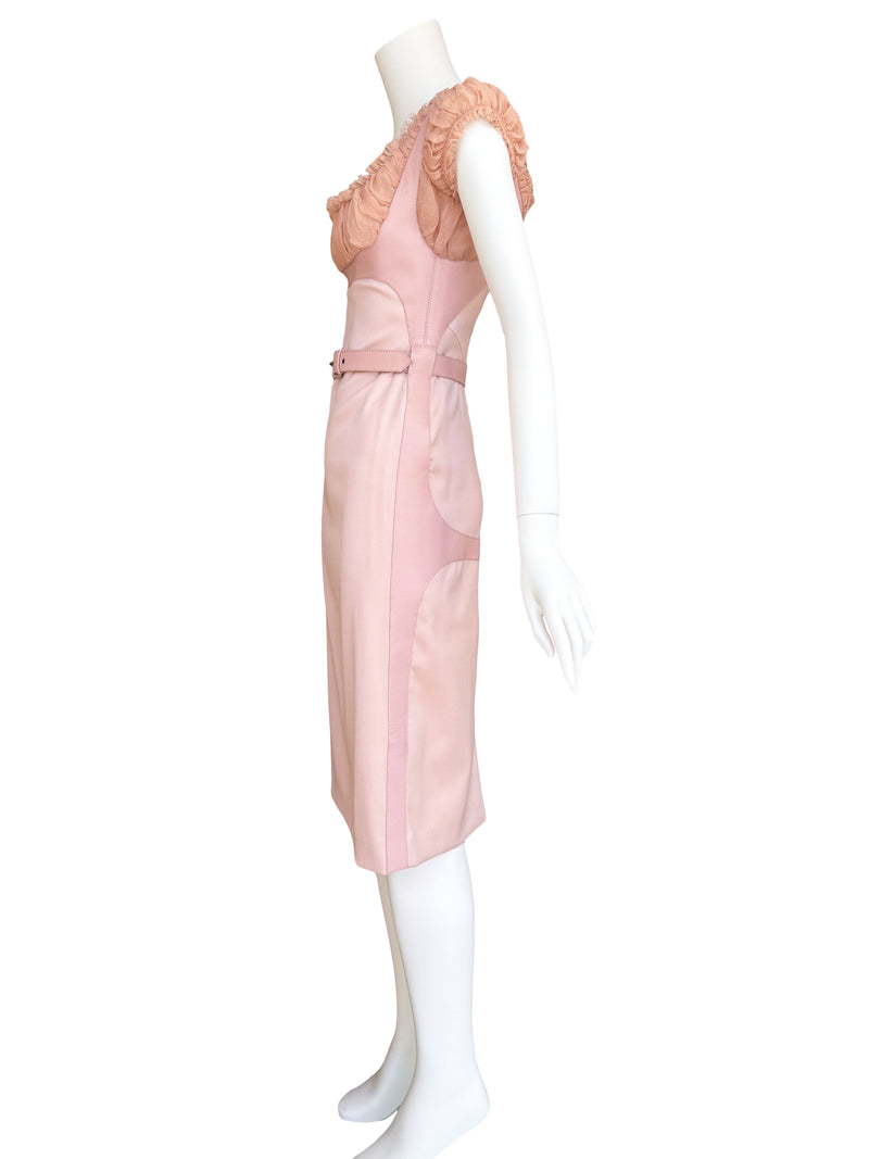 Alexander McQueen Fall 2002 'Supercalifragilistic' Pink Harness Dress