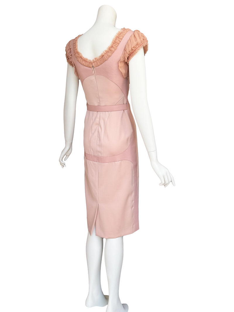 Alexander McQueen Fall 2002 'Supercalifragilistic' Pink Harness Dress