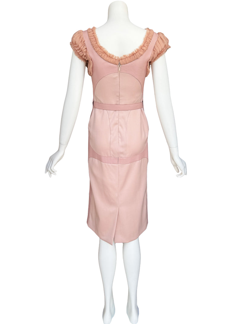 Alexander McQueen Fall 2002 'Supercalifragilistic' Pink Harness Dress