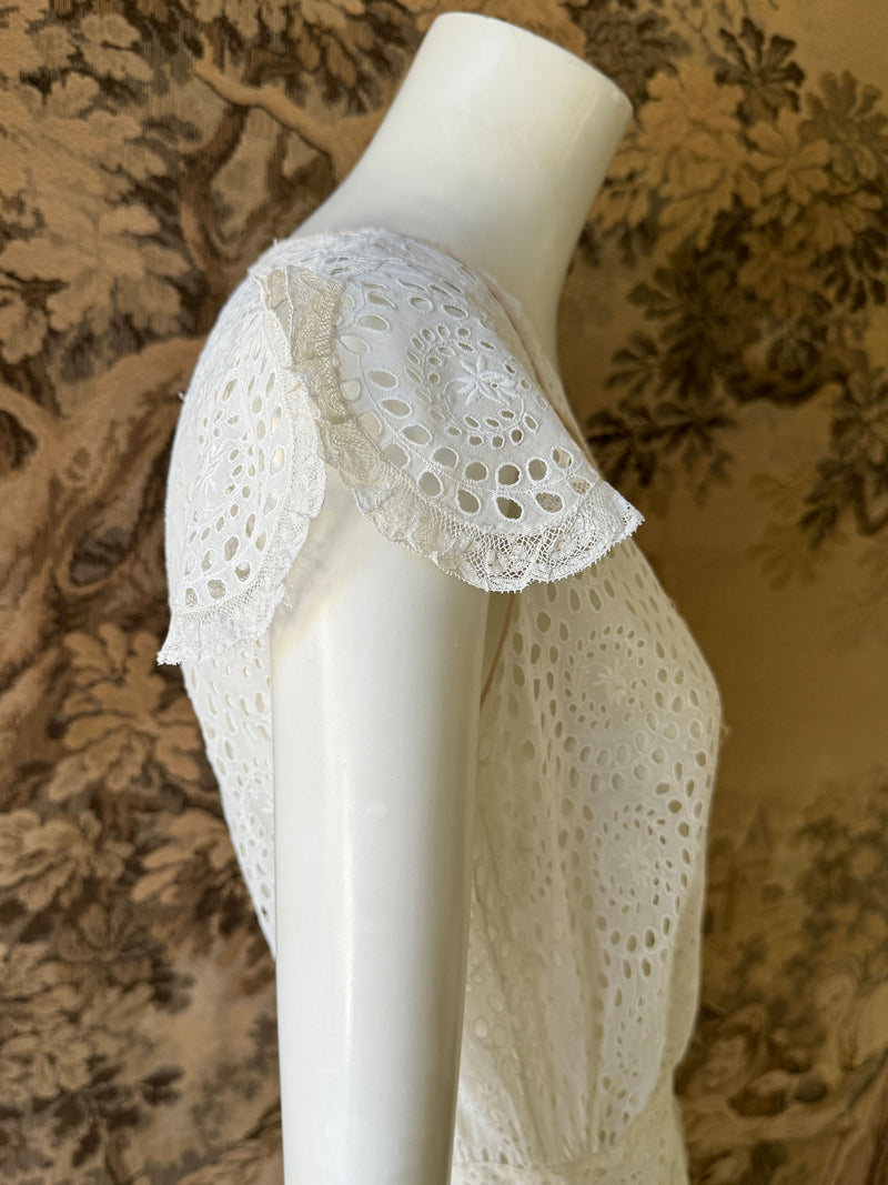 1930s Broderie Anglaise Day Dress