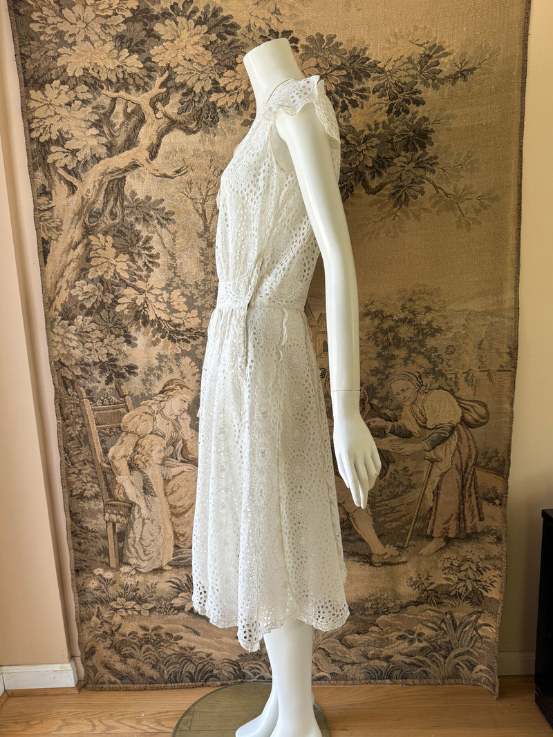 1930s Broderie Anglaise Day Dress