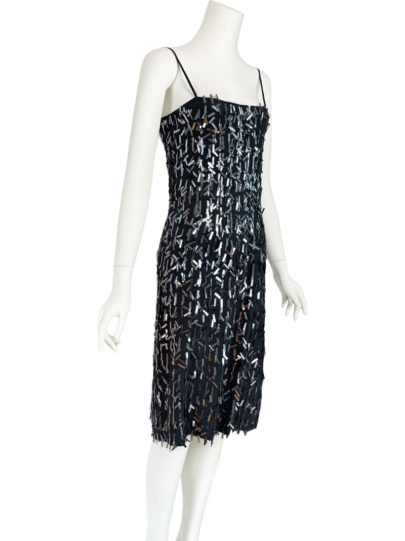 Blumarine Y2K Sequin Silk Midi Dress