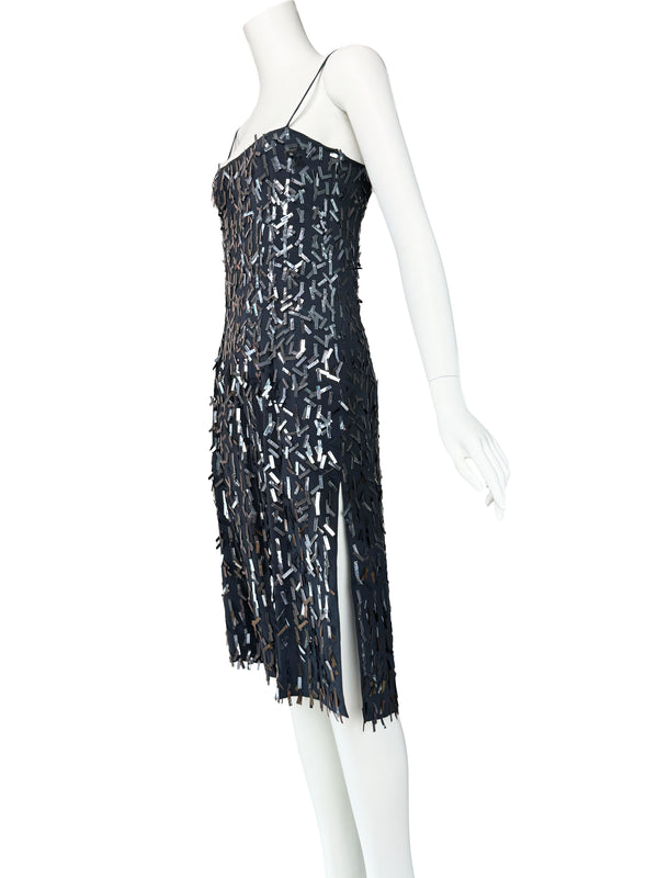 Blumarine Y2K Sequin Silk Midi Dress