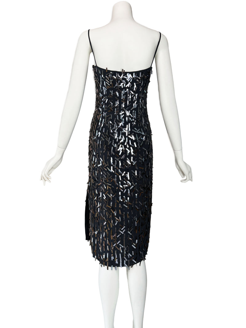 Blumarine Y2K Sequin Silk Midi Dress