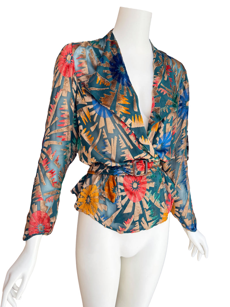 Art Deco 1930s Devoré Jacket