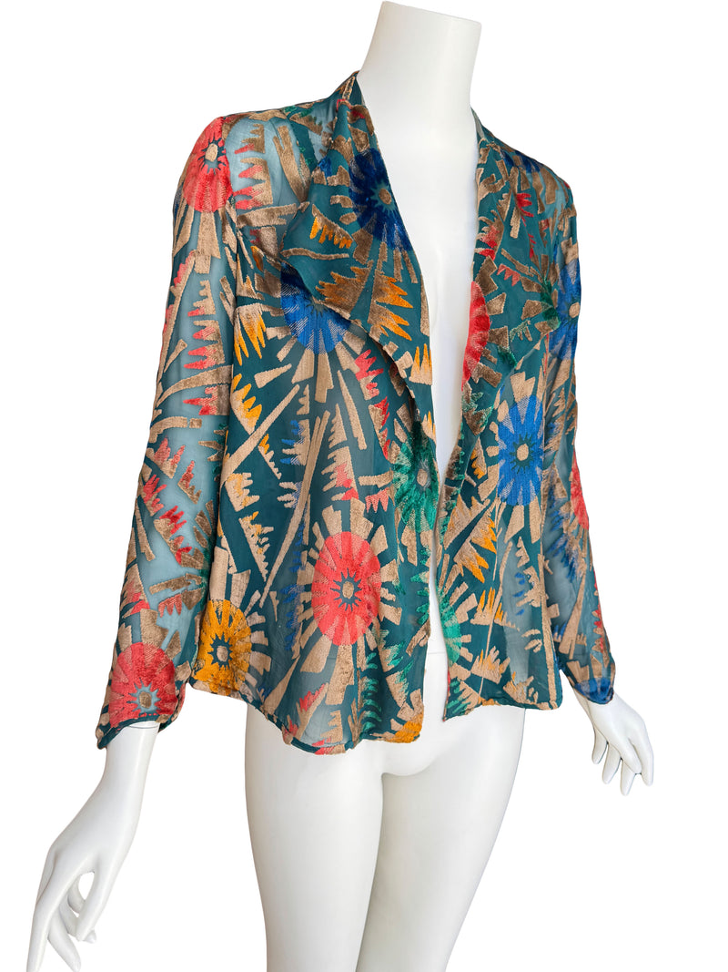 Art Deco 1930s Devoré Jacket