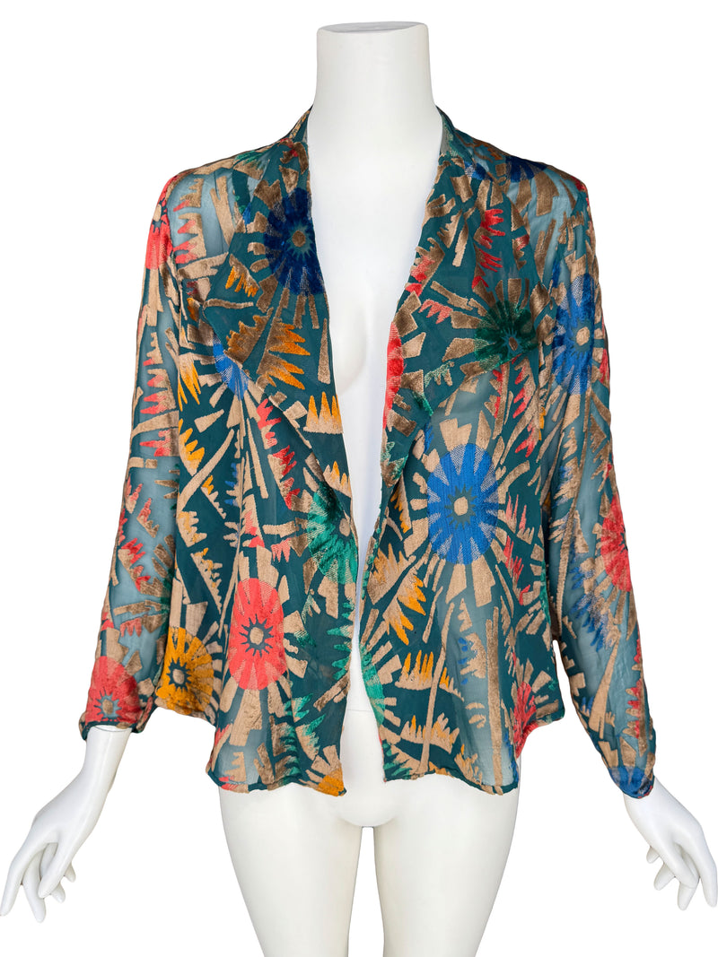 Art Deco 1930s Devoré Jacket