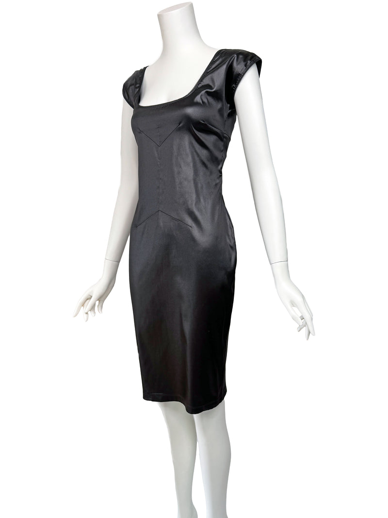 D&G Dolce & Gabbana 1999 Satin Wiggle Dress