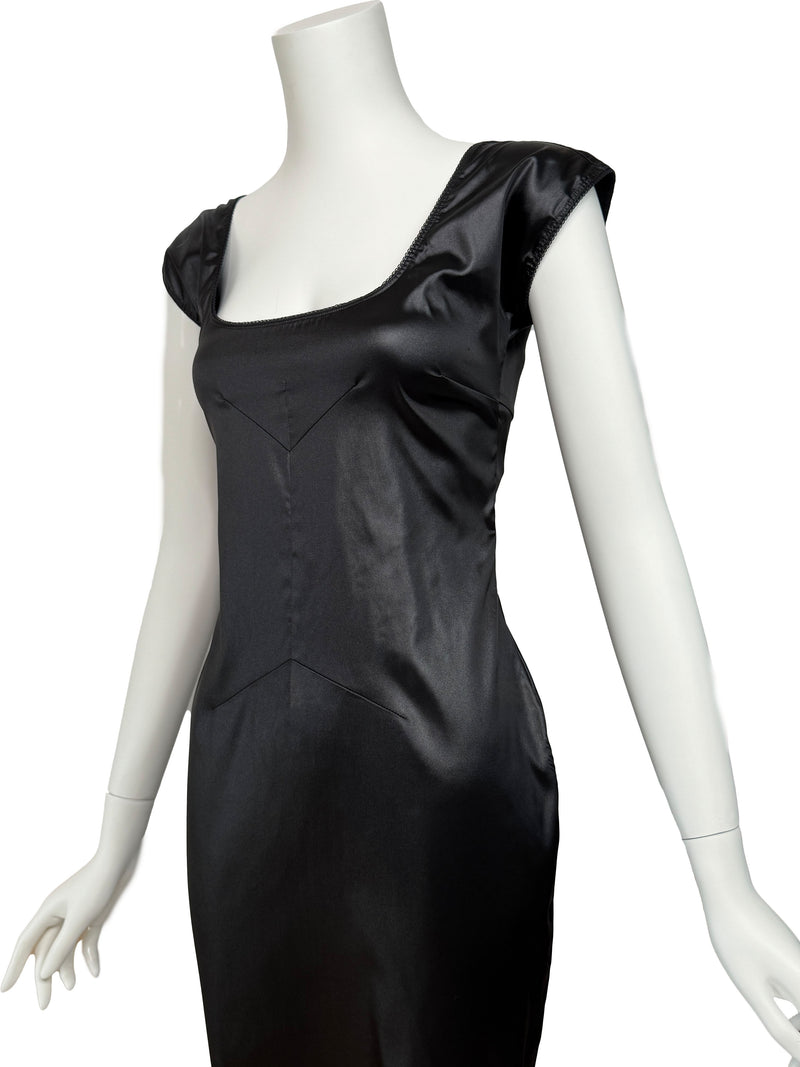 D&G Dolce & Gabbana 1999 Satin Wiggle Dress