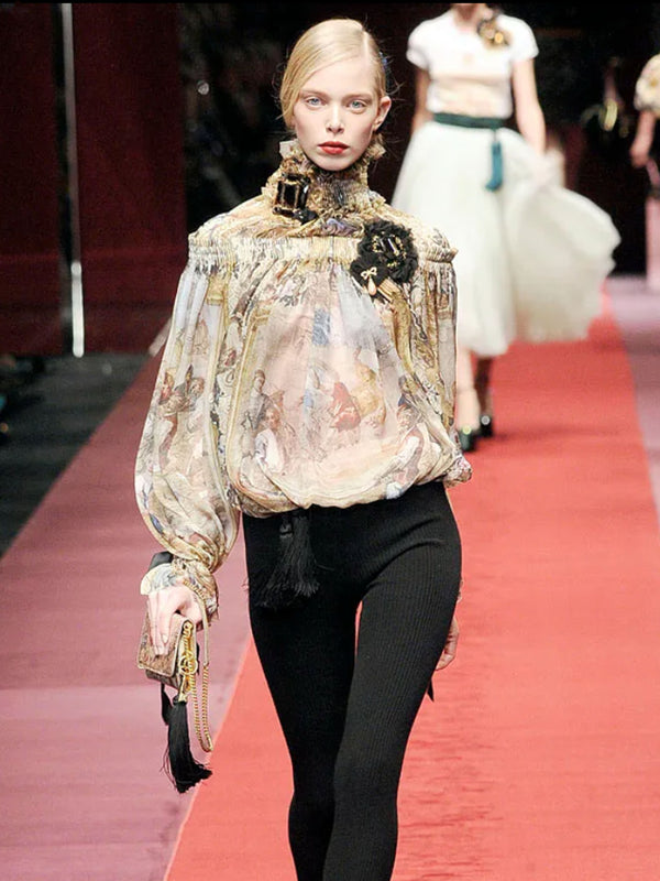 D&G Dolce & Gabbana Fall 2009 Ruched Silk Dress