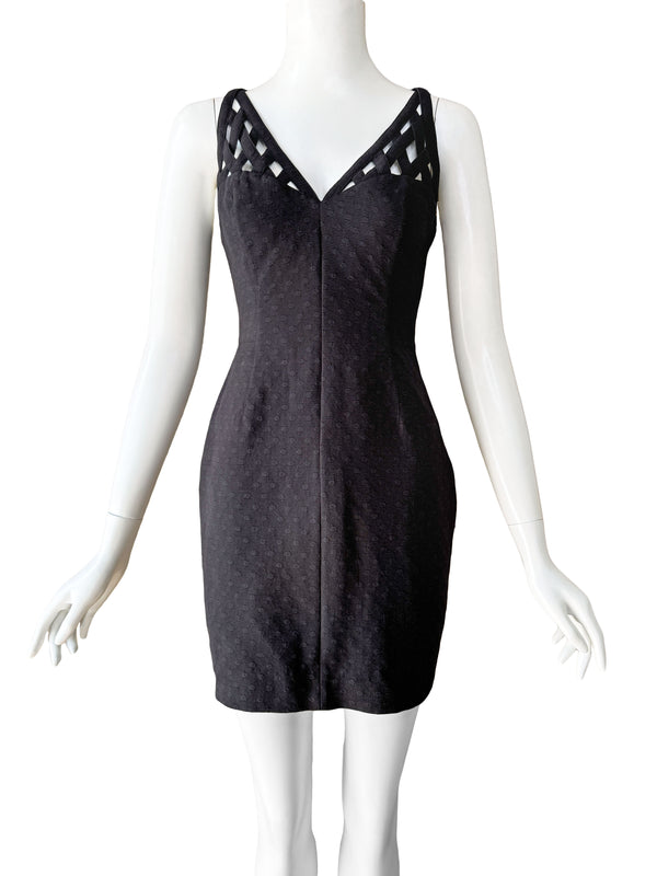 Lolita Lempicka 1990s Lattice Mini Dress