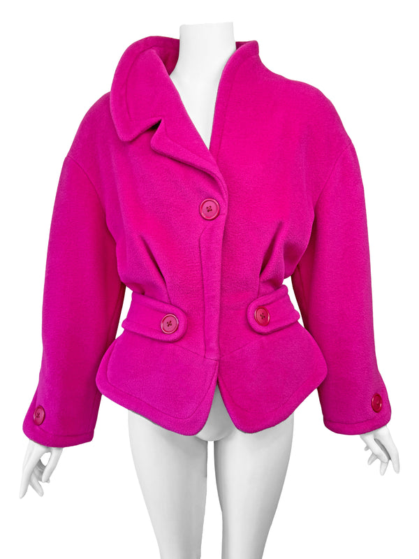 Thierry Mugler 1990s Pink Wool Jacket