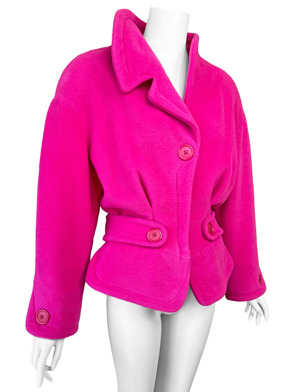 Thierry Mugler 1990s Pink Wool Jacket