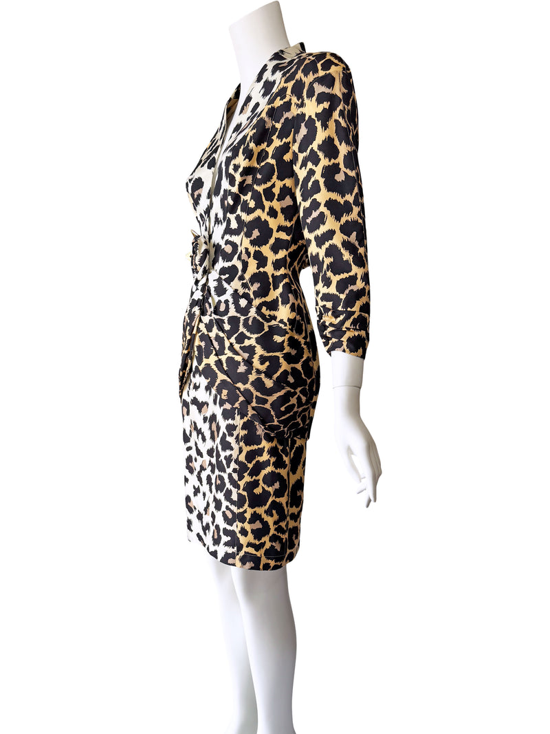 Thierry Mugler Spring 1996 Animal Print Skirt Suit