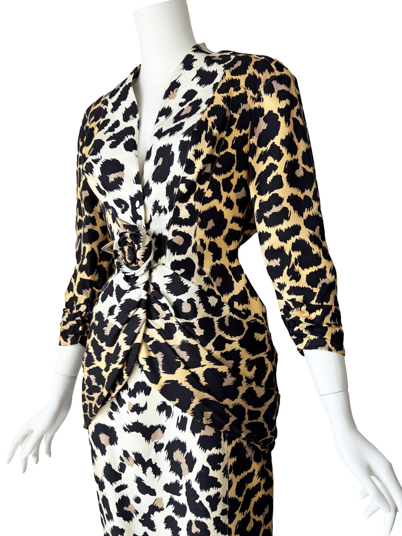 Thierry Mugler Spring 1996 Animal Print Skirt Suit