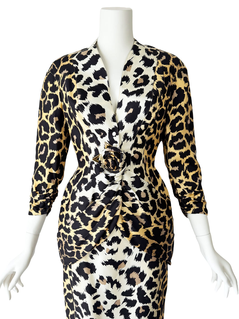 Thierry Mugler Spring 1996 Animal Print Skirt Suit