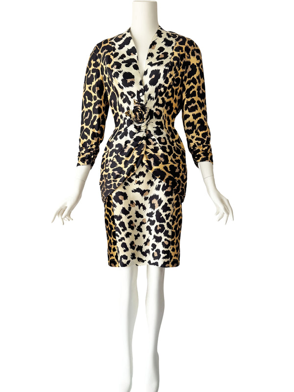 Thierry Mugler Spring 1996 Animal Print Skirt Suit