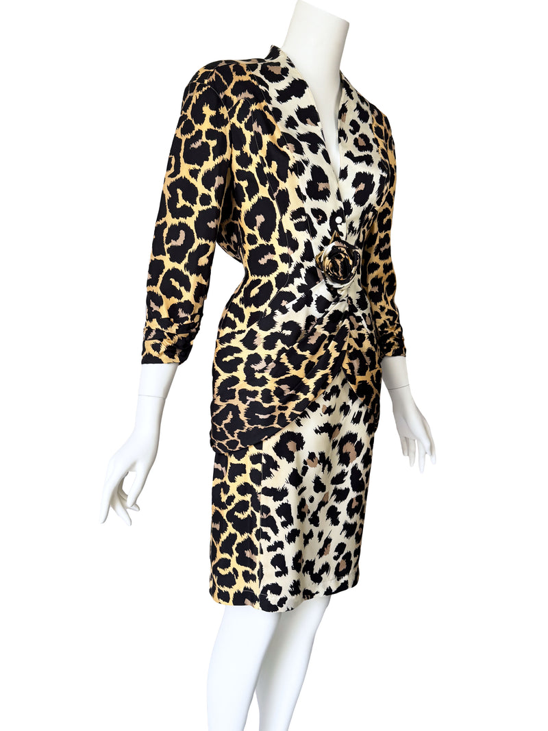 Thierry Mugler Spring 1996 Animal Print Skirt Suit