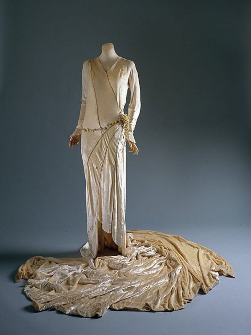 1930s Vionnet Inspired Silk Wedding Dress