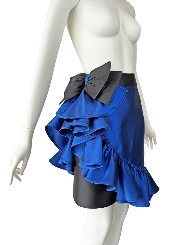 Valentino Night 1980s Ruffled Party Skirt